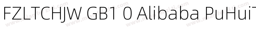 FZLTCHJW GB1 0 Alibaba PuHuiTi L字体转换